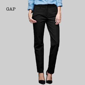 Gap True Straight Dress Pant Black Two-Way Stretch 6A